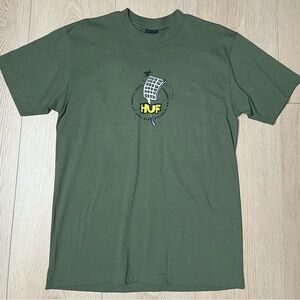 HUF Olive Graphic Tee for Men